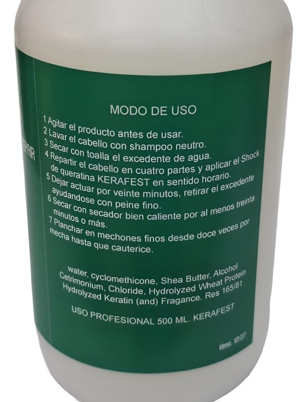 Crema Restauradora Kerafest Shock De Keratina 500ml - Imagen 2