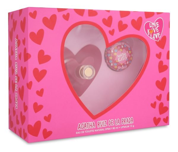 Set Agatha Love Love Love 2pzs 80ml Edt Spray/ Lip Balm 15g Género Mujer - Imagen 2