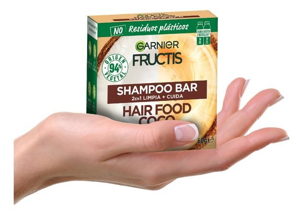 Garnier Fructis Shampoo En Barra Coco 60 Gr Hair Food - Imagen 11