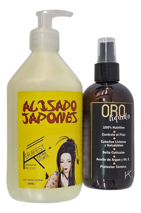 Kerafest Alisante Antifrizz Línea Alisado + Oro Liquido