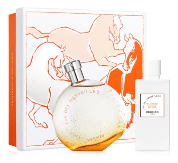Set Hermes Eau Des Merveilles Edt 100ml + Body Lotion 80ml Volumen De La Unidad 100 Ml