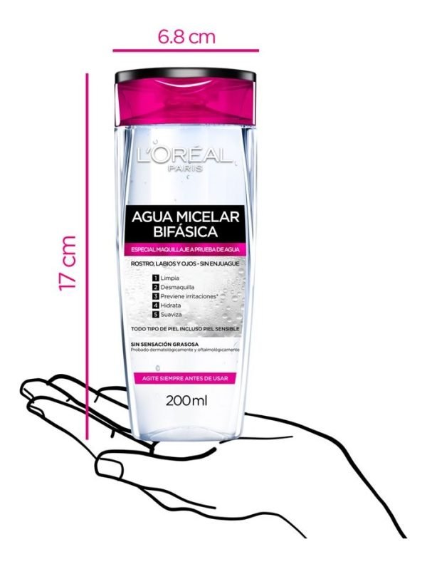 Agua Micelar Bifásica L'oréal Paris Hidra Total 5 - Imagen 4
