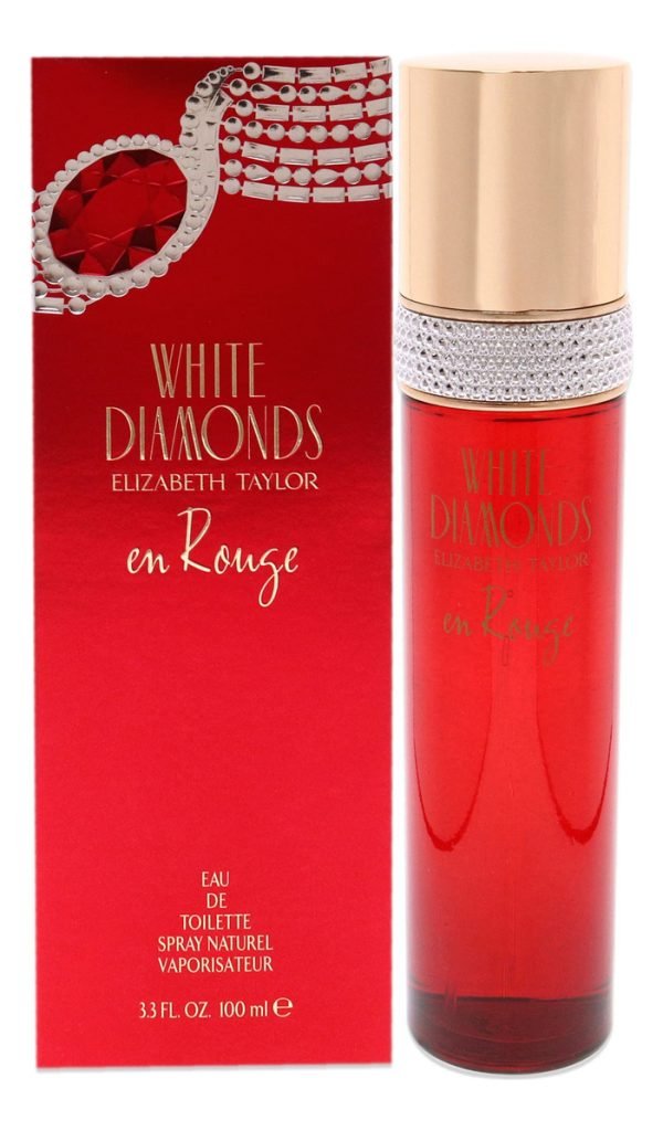 Elizabeth Taylor Con Diamantes Blancos Para Mujer, Color Rojo, 33 O