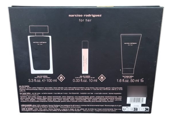 Narciso Rodriguez For Her Edt 100 Ml + Edt 10 Ml + Loción Corporal 50 Ml - Imagen 3