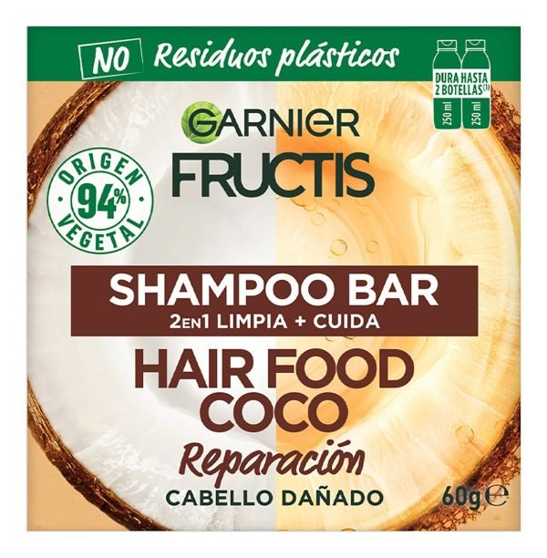 Garnier Fructis Shampoo En Barra Coco 60 Gr Hair Food - Imagen 8