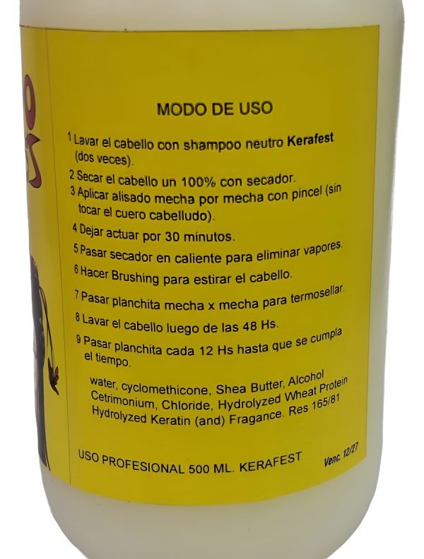 Kerafest Alisador Alisante Línea Alisado 500ml - Imagen 2