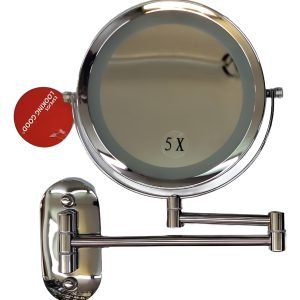 Espejo Redondo Con Luz Looking Good Modelo X 5 Cromado