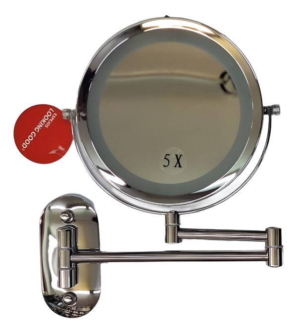 Espejo Redondo Con Luz Looking Good Modelo X 5 Cromado