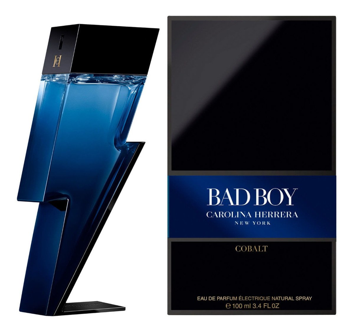 Perfume Carolina Herrera Bad Boy Cobalt Eau De Parfum Électrique Masculino Concentree Edp 100ml Para Hombre - Imagen 2