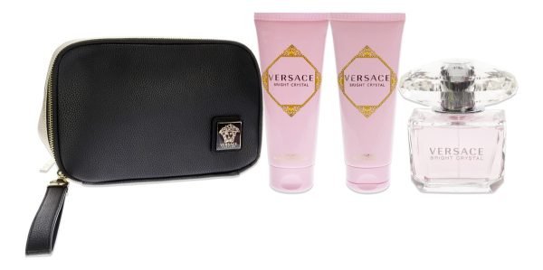 Spray Edt Versace Bright Crystal Para Mujer De 3 Oz, De Ducha De 3.4 Oz, Loción Corporal De 3.4 Oz, Set De De 4 Piezas En Bolsa - Imagen 2