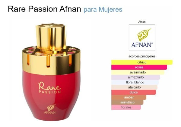Perfume De Mujer Afnan Rare Passion 100 Ml Edp Caja Y Celofa - Imagen 3