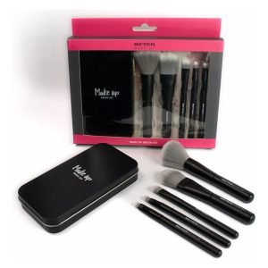 Set De Mini Brochas De Maquillaje Black Edition Color Negro