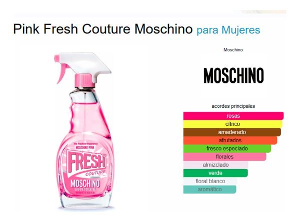 Perfume Moschino Fresh Couture Pink Edt 100ml Para Mujer - Imagen 7