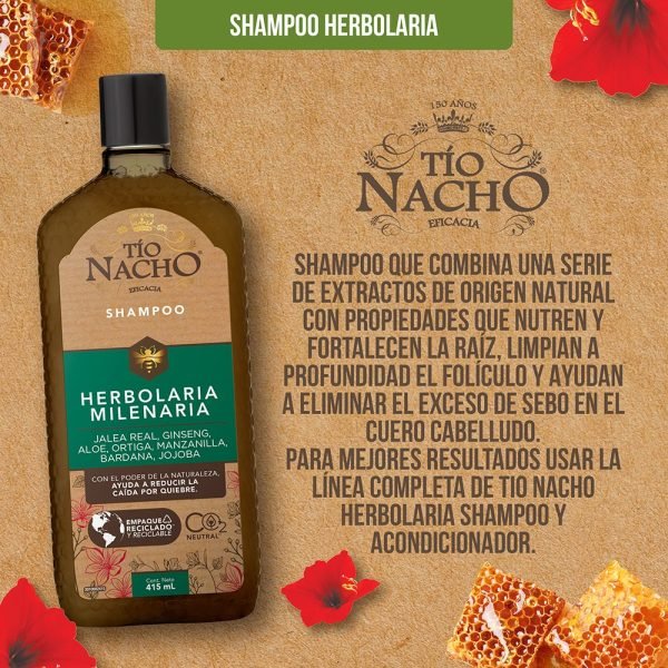 Tio Nacho Herbolaria Milenaria Shampoo + Acondicionador - Imagen 2