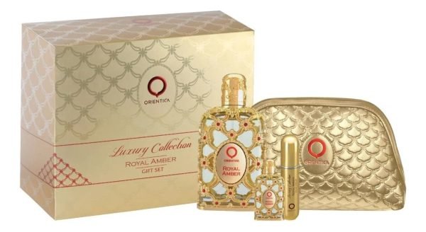 Set 4 Piezas Royal Amber Unisex De Orientica Edp 80ml + 10ml