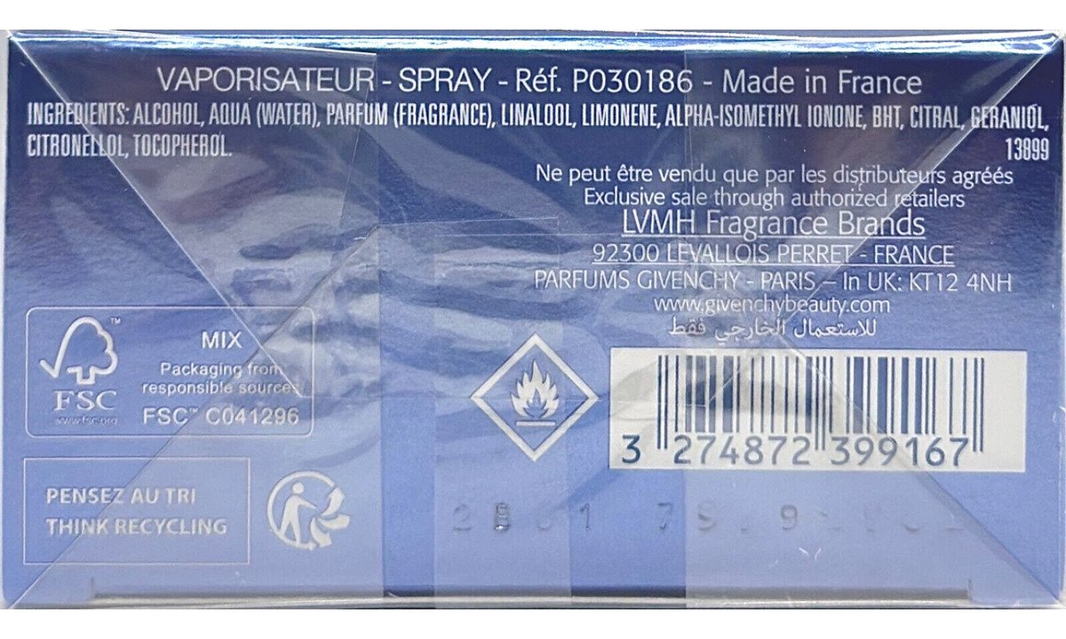 Givenchy Blue Label Para Hombre 100ml Eau De Toilette Spray Volumen De La Unidad 100 Ml - Imagen 4