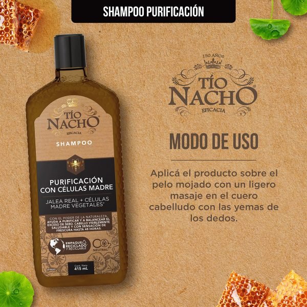 Tio Nacho Purificación Con Células Madre Shampoo X 415ml - Imagen 2