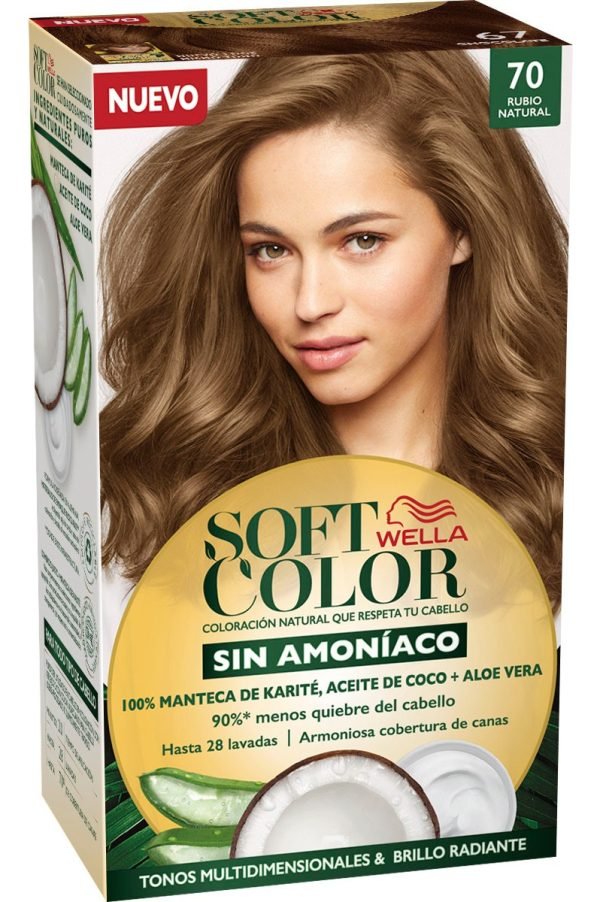 Tintura Wella Soft Color Tinte De Cabello Tono 70 Rubio Natural Para Cabello
