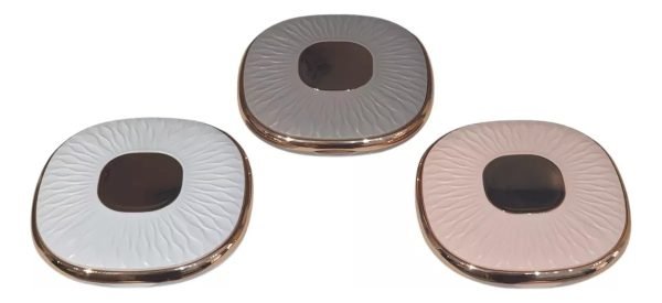 Espejo De Mano Cartera Plegable Maquillaje Regular + Aumento Marco Beige - Imagen 8