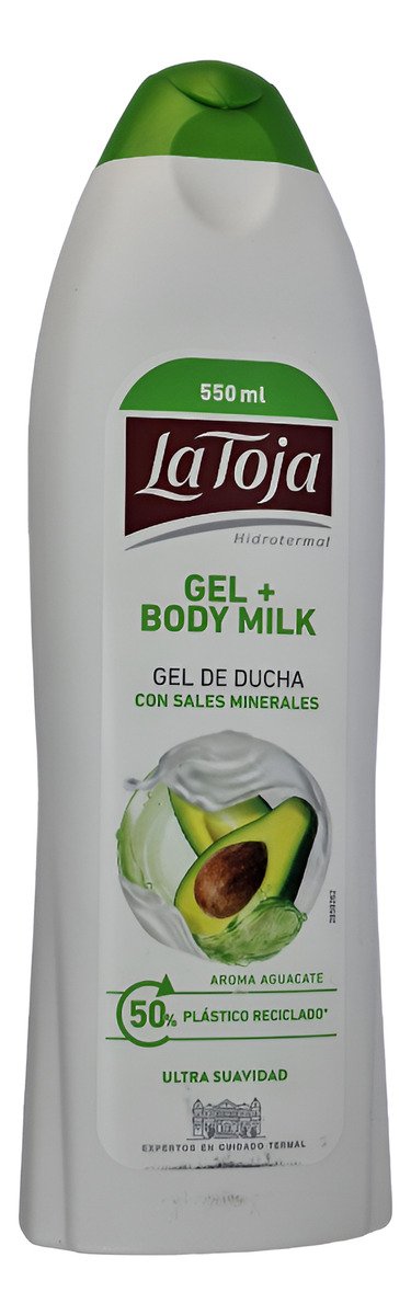 La Toja Gel + Body Milk X 550ml Gel De Ducha Aguacate - Imagen 2