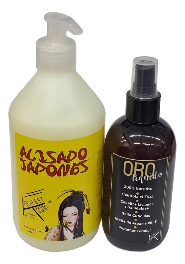 Kerafest Alisante Antifrizz Línea Alisado + Oro Liquido - Imagen 4