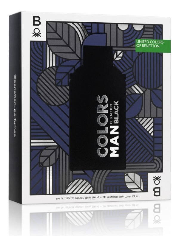 Set Para Hombre Benetton Colors Black 2pzs - Imagen 3