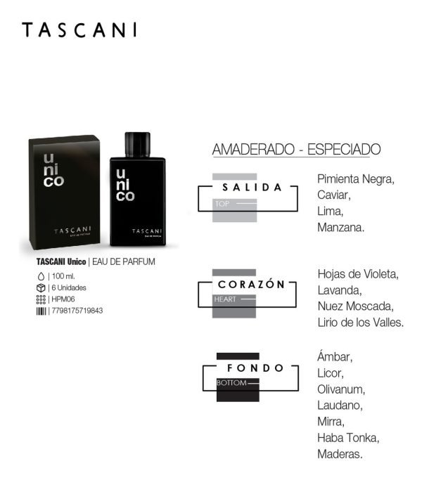 Perfume Hombre Tascani Unico Edp 100ml - Imagen 4