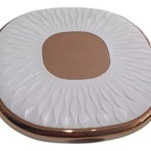 Espejo De Mano Cartera Plegable Maquillaje Regular + Aumento Marco Beige