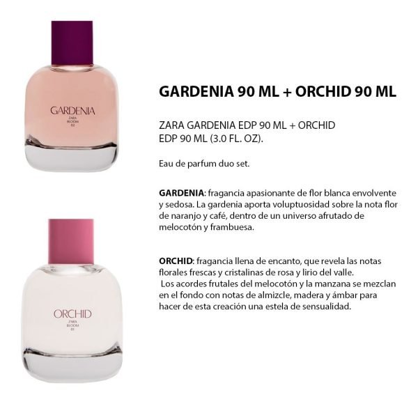 Perfume Zara Gardenia Y Orchid Set 2 En 1 - Imagen 4