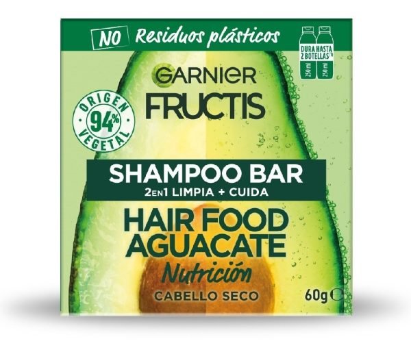 Shampoo En Barra Garnier Fructis Hair Food Aguacate - 60gr - Imagen 2