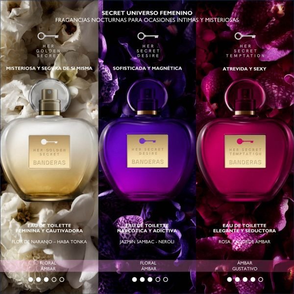 Perfume Banderas Her Secret Temptation Eau De Toilette Natural Spray 80 Ml Para Mujer - Imagen 6