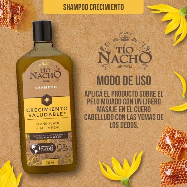 Tio Nacho Crecimiento Saludable Shampoo 415ml - Imagen 4